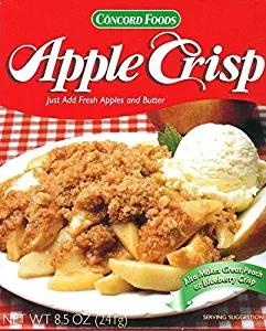 Concord Foods Apple Crisp Baking Mix (Pack of 2) 8.5 oz Boxes