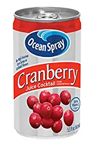 Ocean Spray Juice Drink, Cranberry Juice Cocktail, 5.5 Ounce Mini Cans (Pack of 48)