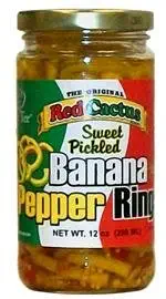 Red Cactus Mild & Sweet Banana Pepper Rings- 10oz Jar 6-PACK