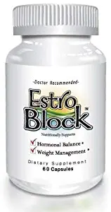 Estroblock - 60 Capsules, DIM and Indole 3-Carbinol for Natural Hormonal Hormone Balance, Acne - Anti Toxic Estrogen Aromatase Inhibitor Blocker. Soy-Free, Dairy-Free, Non-GMO