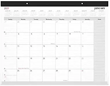 Office Depot Monthly Desk Pad Calendar, 21-3/4