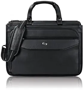 Solo Harrison 16 Inch Triple Compartment Laptop Briefcase, Black