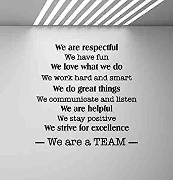 We are A Team Wall Decal Office Poster Teamwork Quote Sign Motivational Gift Inspirational Lettering Word Cloud Vinyl Sticker Print Business Wall Art Room Design Decor Poster Custom Mural 982