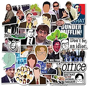 50 pcs The Office Vinyl Waterproof Stickers, for Laptop, Luggage, Car, Skateboard, Motorcycle, Bicycle Decal Graffiti Patches