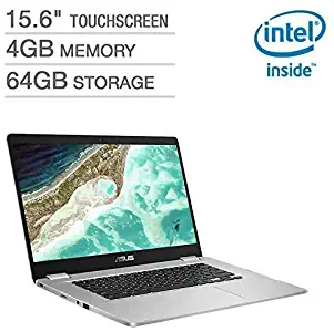 2019 Newest Asus Chromebook 15.6" Full HD Touchscreen 1080p, Intel N4200 Quad-Core Processor 2.5GHz, 4GB RAM, 64GB Storage, Brushed Aluminum Chassis