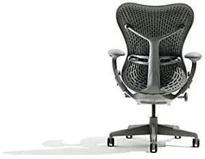 Mirra Chair Herman Miller Fully Adjustable Office Desk Task Chair Forward Tilt Seat Angle, Adjustable Arms, Flexfront Seat, Triflex Back (Renewed)